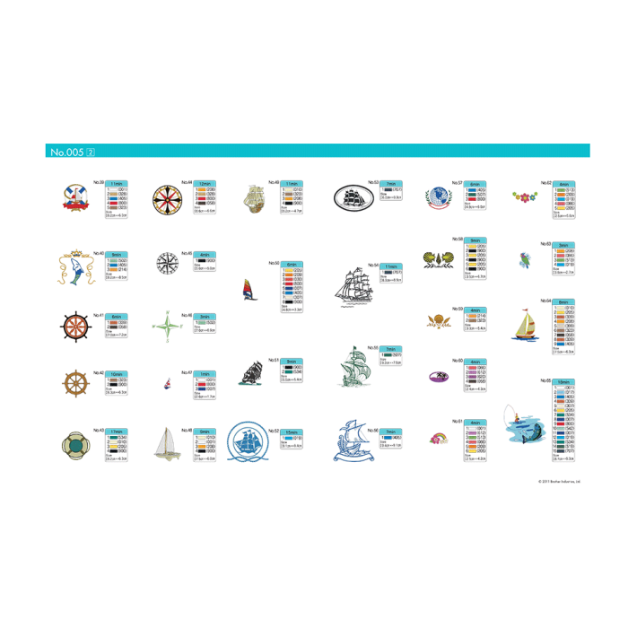 BLECUSB5 Ricami Brother Collezione 5 - Estate Marina