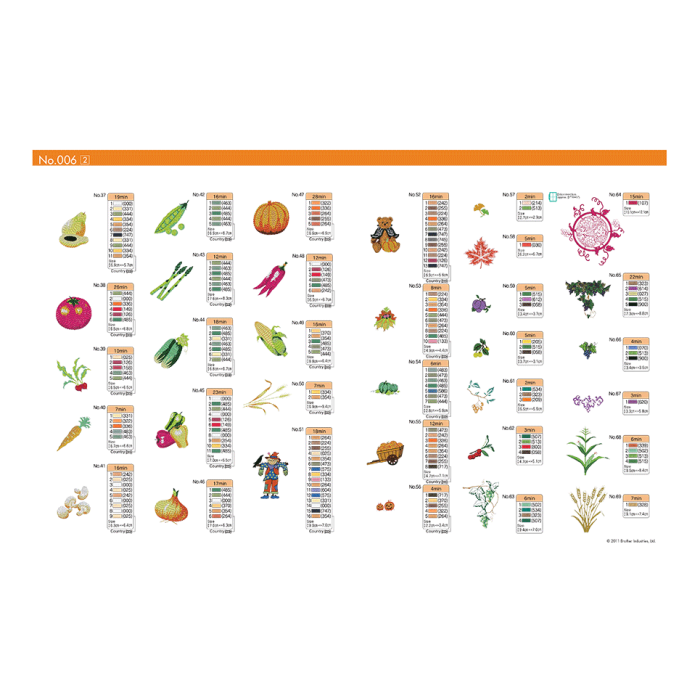 BLECUSB6 Ricami Brother Collezione 6 - Stagione autunnale