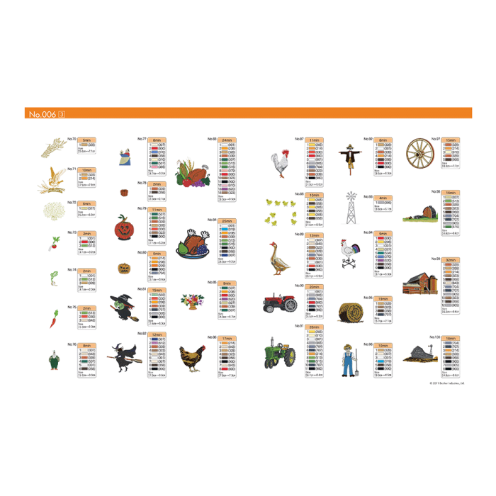 BLECUSB6 Ricami Brother Collection 6 - Saison d’automne