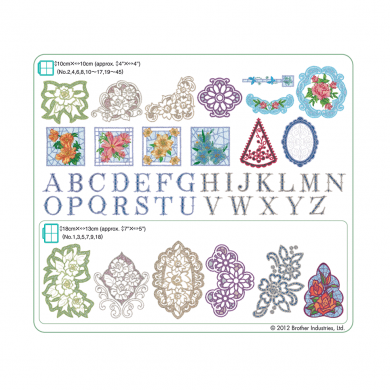 BLECUSB8 Ricami Brother Collezione 8 - Punto tagliato