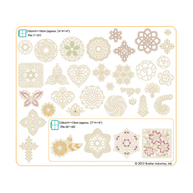 BLECUSB9 Broderie Brother Collection 9 - Dentelle et crochet