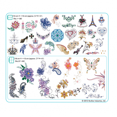 BLECUSB12 Ricami Brother Collezione 12 - Ispirazione Fantasia