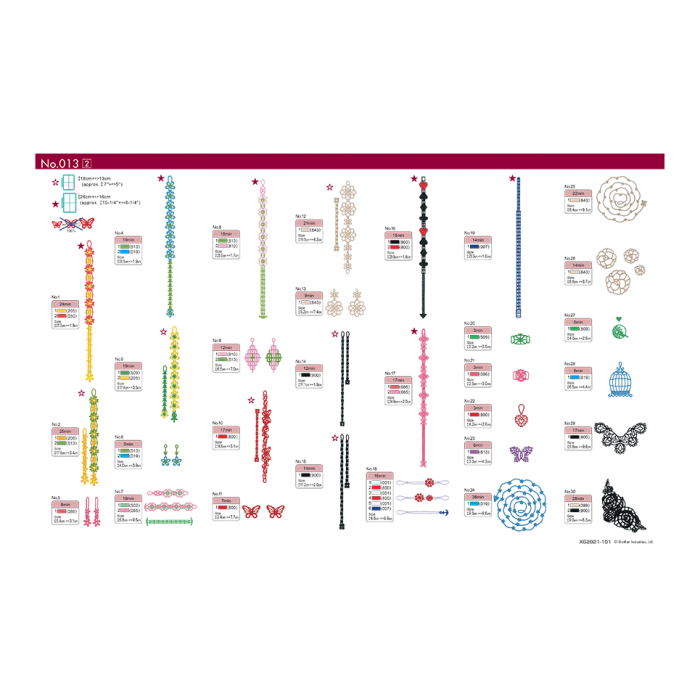 BLECUSB13 Ricami Brother Collezione 13 - Pizzo in 3D