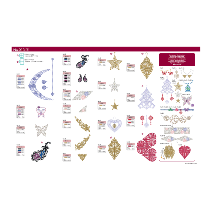 BLECUSB13 Ricami Brother 13 Collection - Dentelle en 3D