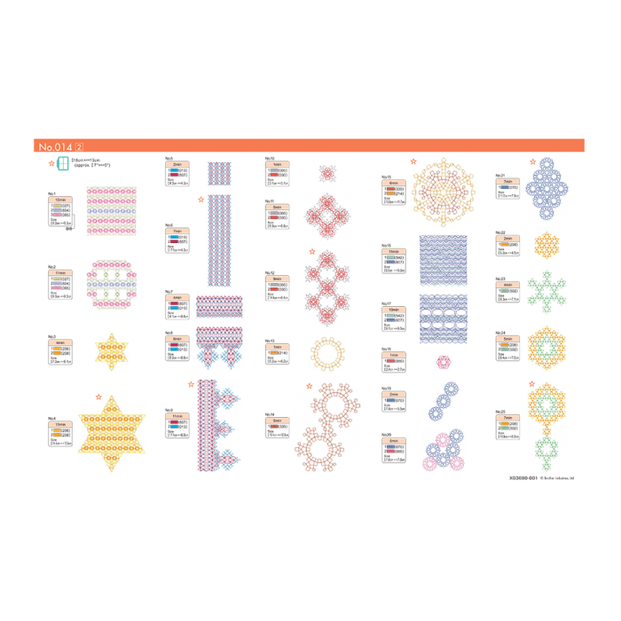 BLECUSB14 Ricami Brother Collezione 14 - Punto Smocking