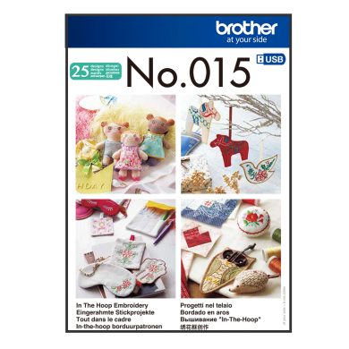 BLECUSB15 Ricami Brother Collezione 15 - Progetti finiti con la tua macchina da ricamo