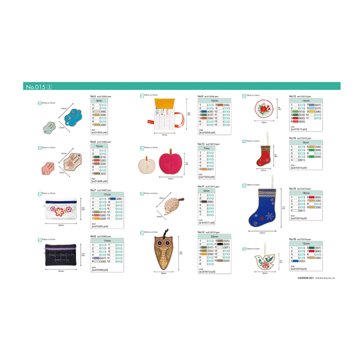 BLECUSB15 Ricami Brother Collection 15 - Projects finished with your...