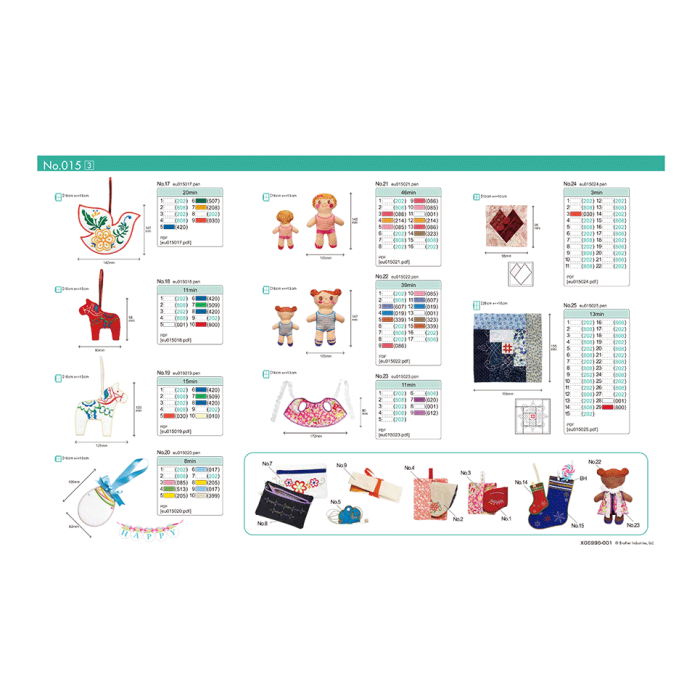 BLECUSB15 Ricami Brother Collection 15 - Projects finished with your...