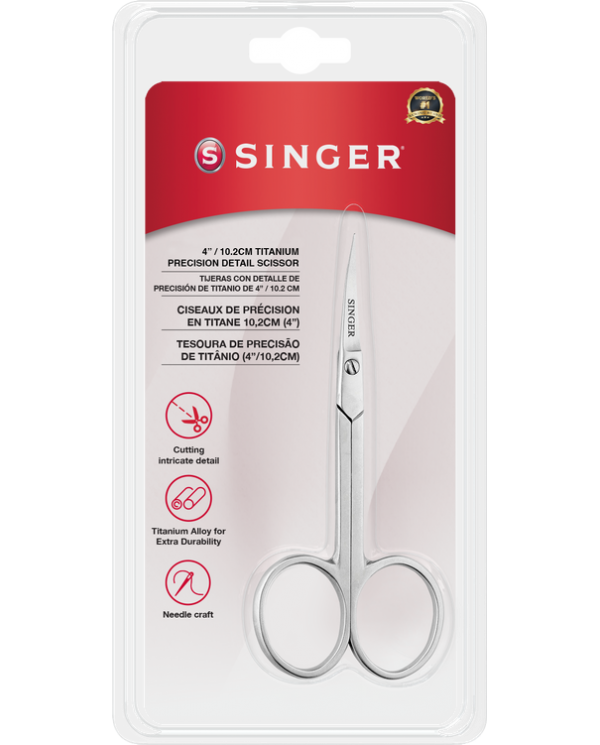 Singer 250014102 ciseaux en titane de précision de 4 po / 10,2 cm