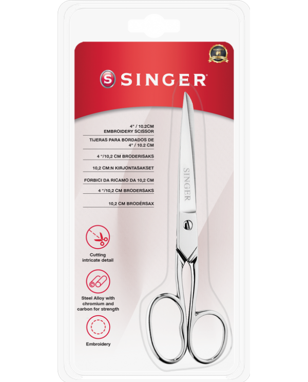 Singer 250014302 Ciseaux à broder 4" / 10,2 cm -