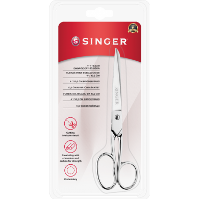 Singer 250014302 Forbici per ricamo da 4” / 10,2cm -