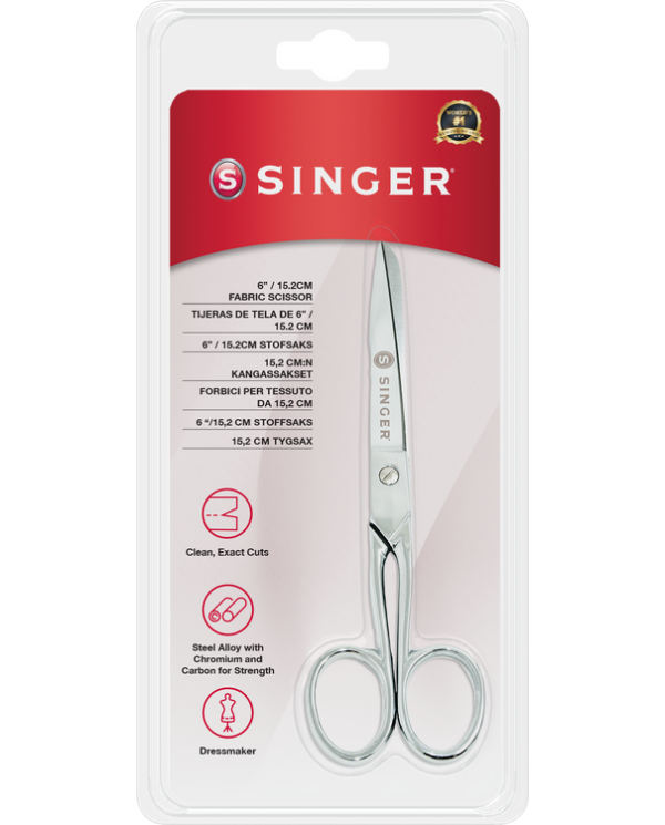 Singer 250015402 Ciseaux à tissu de 6 po / 15,2 cm