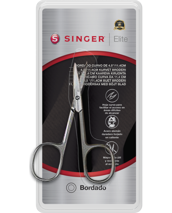 Singer 250048402 3.5"/8.9 cm Curved Embroidery Scissor