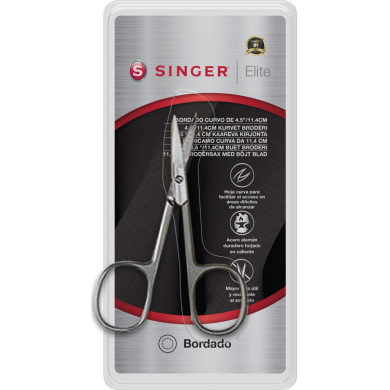 Singer 250048402 ciseaux à broder incurvés de 3,5"/8,9 cm