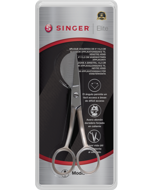 Singer 250048902 Ciseaux à bec de canard pour appliqué à gauche - 6"/15,2 cm -