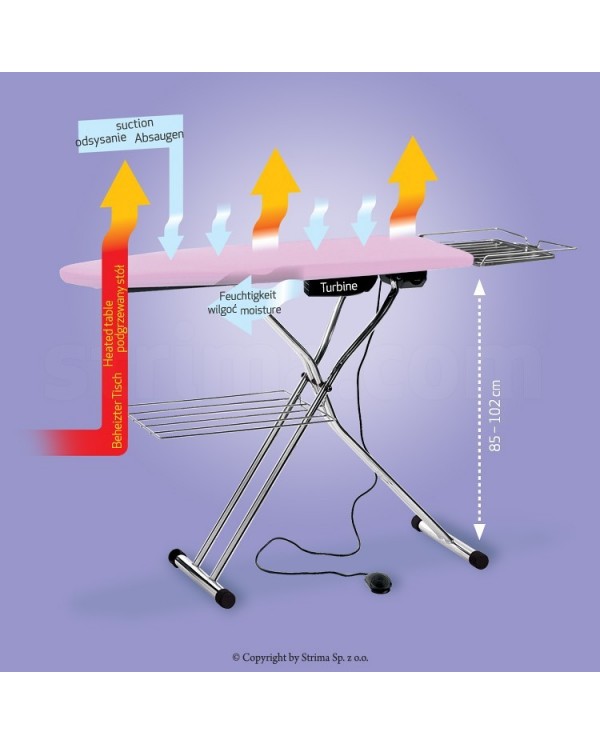 Table à repasser avec aspiration et TEXI chauffante CHAMPION S