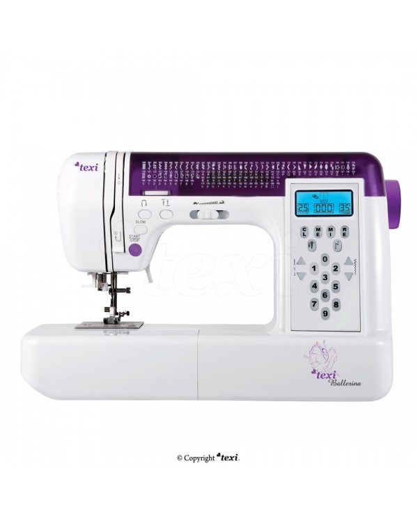 Machine à coudre électronique Texi Ballerine avec rallonge de base