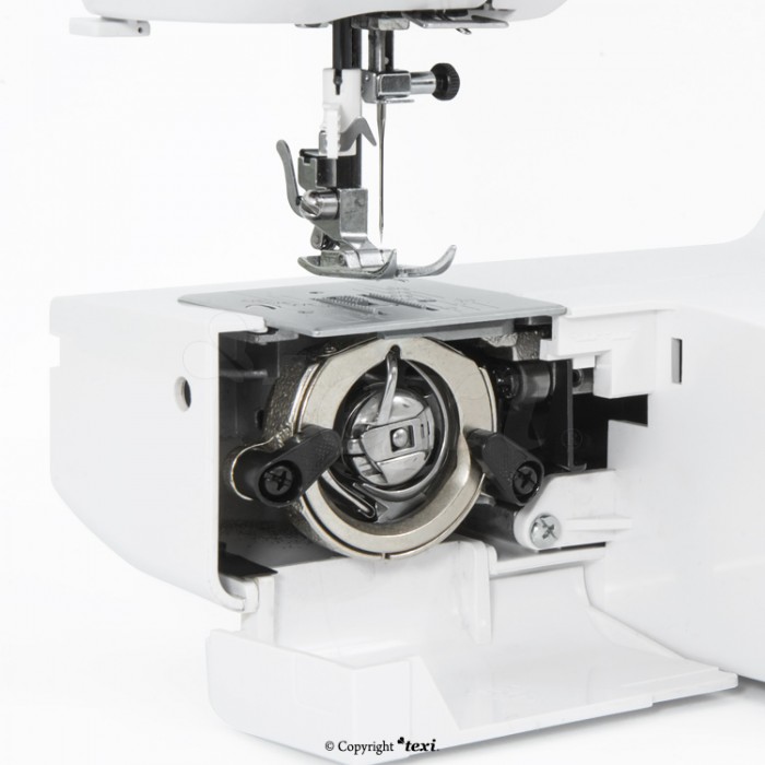 TEXI FOX 25 Mechanical Sewing Machine with Base Extension and Overlock Foot