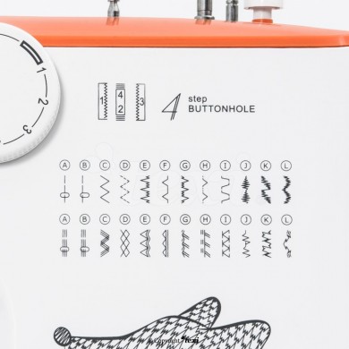 TEXI machine à coudre mécanique FOX 25 avec extension de base et pied de surjet