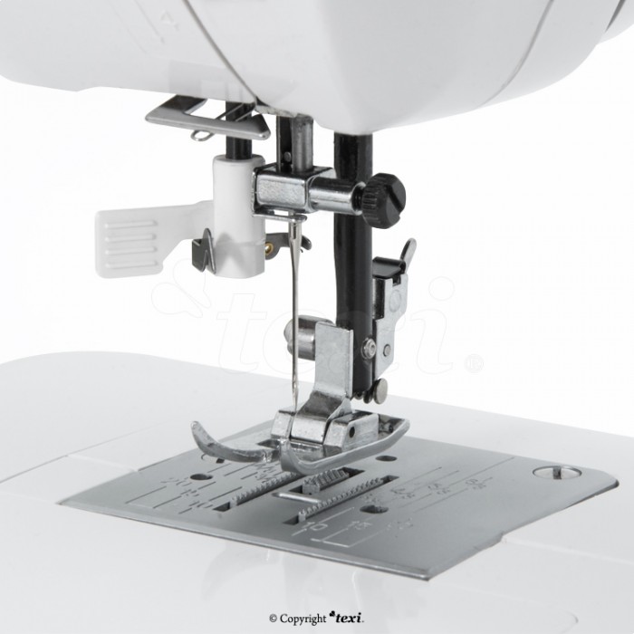 TEXI FOX 25 Mechanical Sewing Machine with Base Extension and Overlock Foot