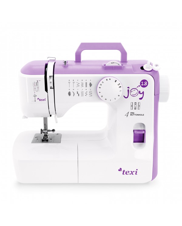 Machine à coudre mécanique Joy 13 de Texi avec rallonge de base - Violet