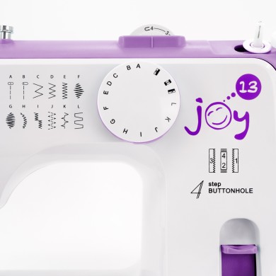 Texi Joy 13 Mechanical Sewing Machine with Base Extension - Purple