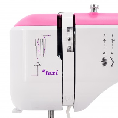 Texi Joy 13 Mechanical Sewing Machine with Base Extension - Pink
