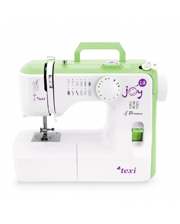 Texi Joy 13 Mechanical Sewing Machine with Base Extension - Green