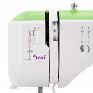 Texi Joy 13 Mechanical Sewing Machine with Base Extension - Green