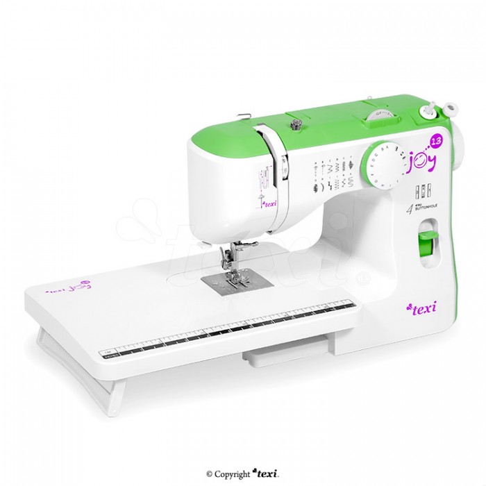 Texi Joy 13 Mechanical Sewing Machine with Base Extension - Green