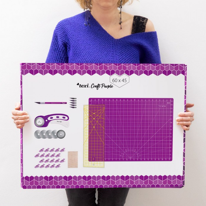 TEXI CRAFT VIOLA 60X45 Kit per tagliare e rifinire, dimensioni 60 x...