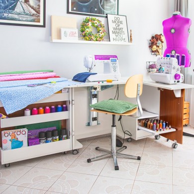 Sewing machine cabinet and overlocker SESAME DUO TW