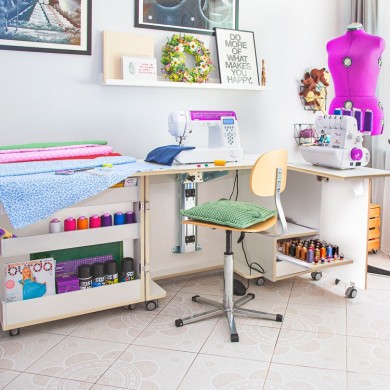 Sewing machine cabinet and overlocker SESAME DUO RS