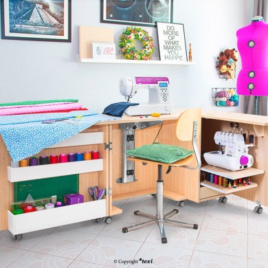 Sewing machine cabinet and overlocker SESAME DUO O
