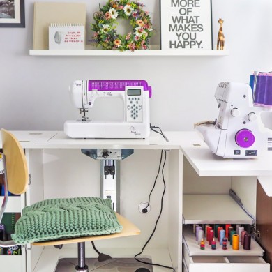 Sewing machine and overlock cabinet SESAME DUO G