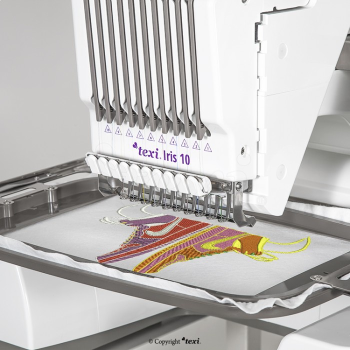 Professional Embroiderer Texi IRIS 10 10 Needle Embroiderer Embroidery Area
