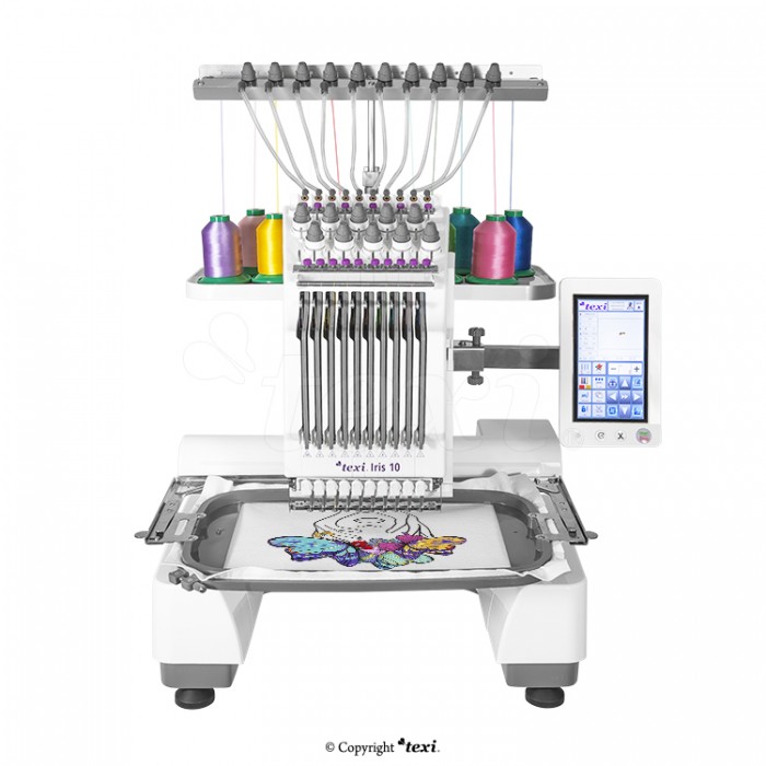 Professional Embroiderer Texi IRIS 10 10 Needle Embroiderer Embroidery Area