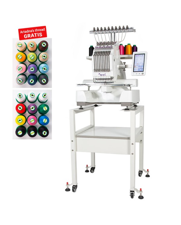 Brodeuse professionnelle Texi - Zone de broderie 10 aiguilles 31 x 21 Cerceau inclus