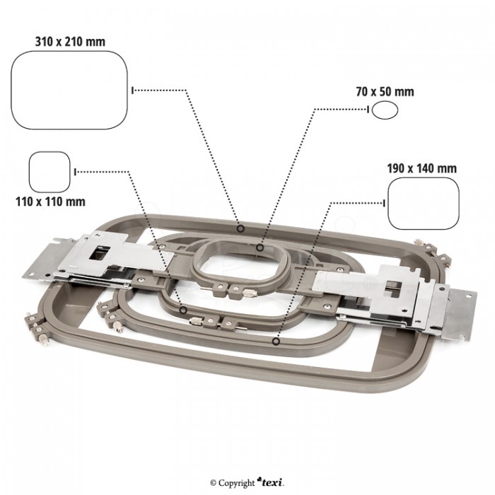 Ricamatrice professionale Texi IRIS 10 Ricamatrice a 10 aghi area d...