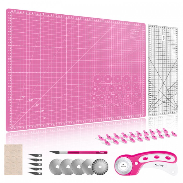 TEXI CRAFT ROSA 60X45 Cutting and finishing kit, size 60 x 45 cm