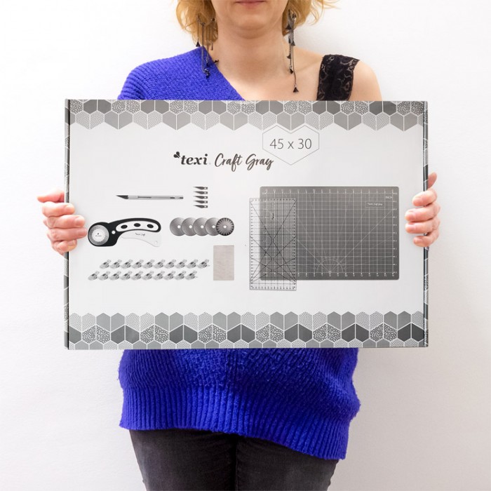 TEXI CRAFT GREY 45X30 Kit for cutting and finishing, size 45 ...