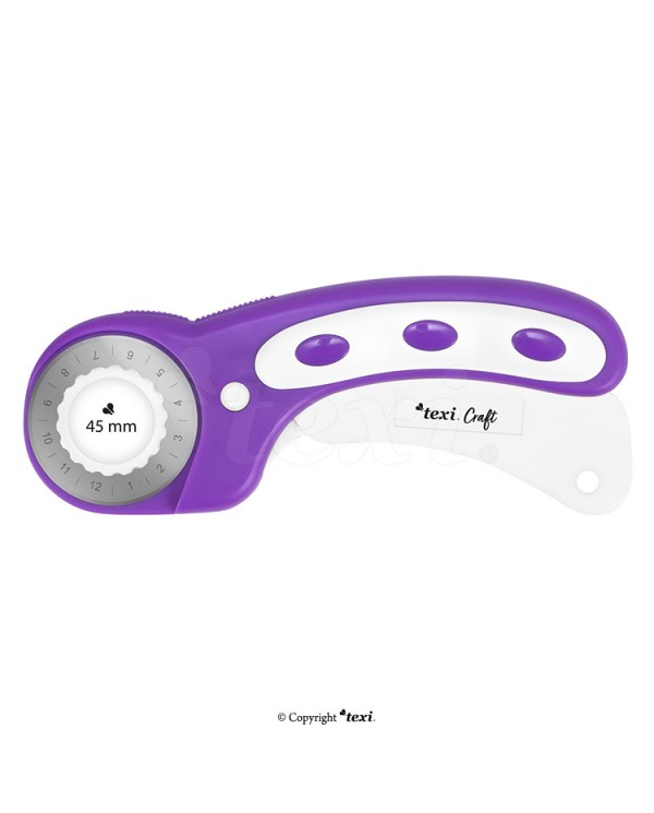TEXI4106 45mm rotary cutter, viola, with 5 spare blades