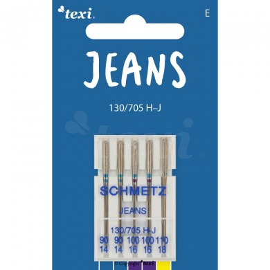 TEXI Aghi JEANS 130/705 H-J 5 pcs, finezza 90x2, 100x2, 110x1