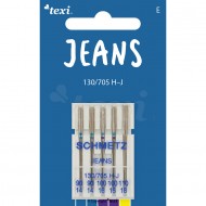 TEXI Needles JEANS 130/705 H-J 5 pcs, fineness 90x2, 100x2, 110x1