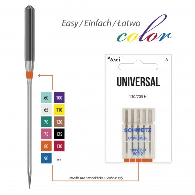 TEXI Needles UNIVERSALI 130/705H 5 pcs fineness 80
