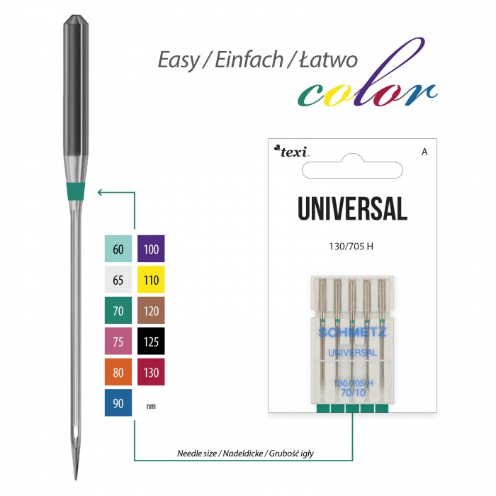 TEXI Aghi UNIVERSALI 130/705H 5 pcs finezza 70