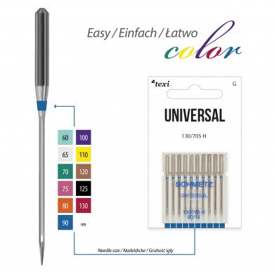 TEXI Needles UNIVERSALI 130/705H 10 pcs fineness 90