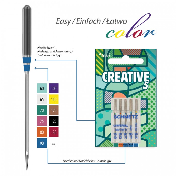 TEXI Aghi CREATIVE 5 130/705H 5 pcs misti 3 Universali,70x1, 80x1, ...