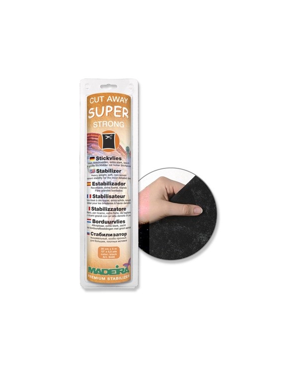 MADEIRA 9446 Stabilisateur de coupe super résistant Noir à couper Broderie