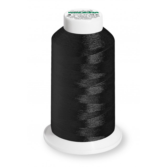 SET of 4 bobbins MADEIRA AEROLOCK - Black - 8000 2500 Mt.